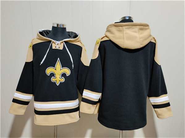 Men's New Orleans Saints Blank Black Ageless Must-Have Lace-Up Pullover Hoodie,We sell and wholesale Men's New Orleans Saints Blank Black Ageless Must-Have Lace-Up Pullover Hoodie on line form chian!